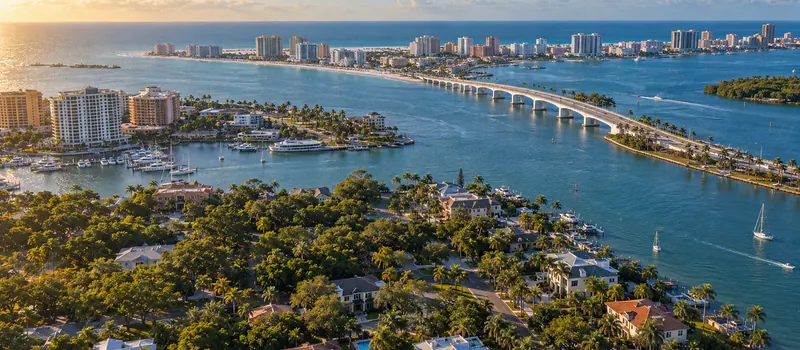 Aerial view of Clearwater, FL