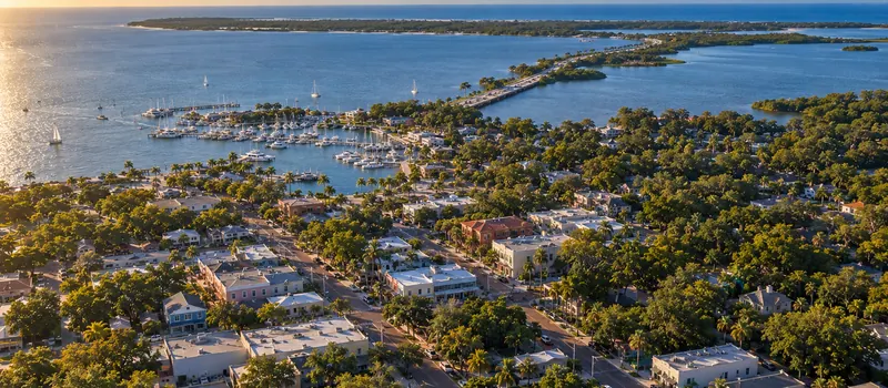 Aerial view of Dunedin, FL