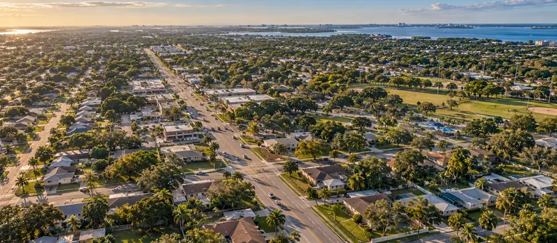 Aerial view of Pinellas Park, FL