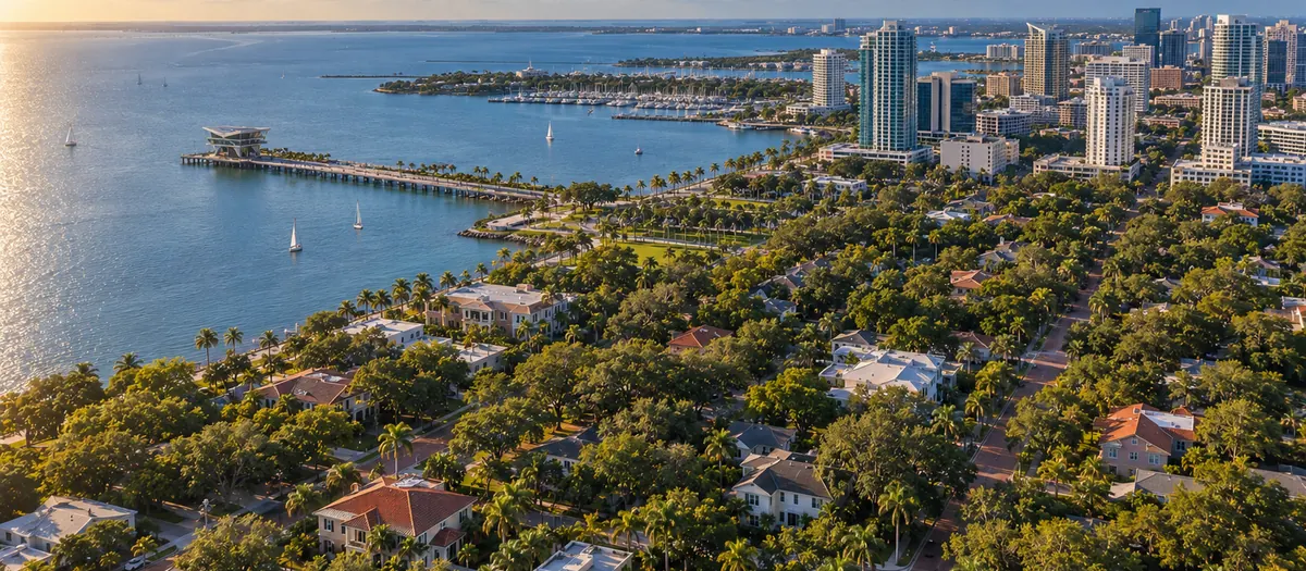 Aerial view of Saint Petersburg, FL