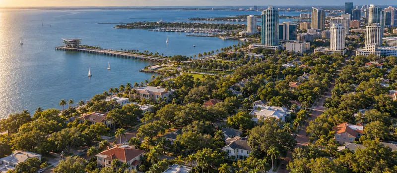 Aerial view of Saint Petersburg, FL