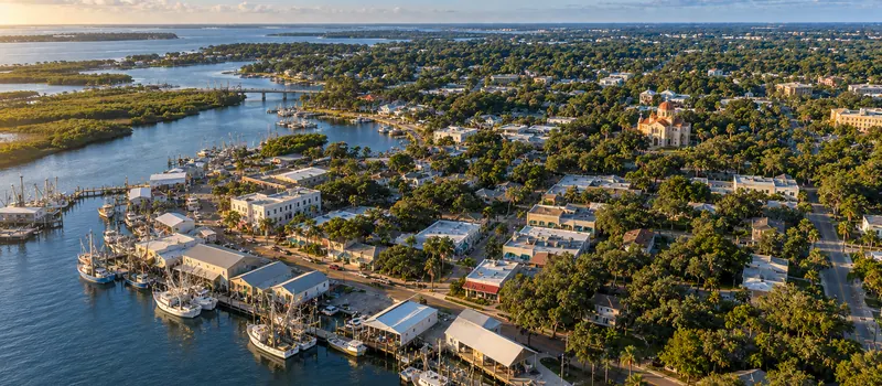 Aerial view of Tarpon Springs, FL