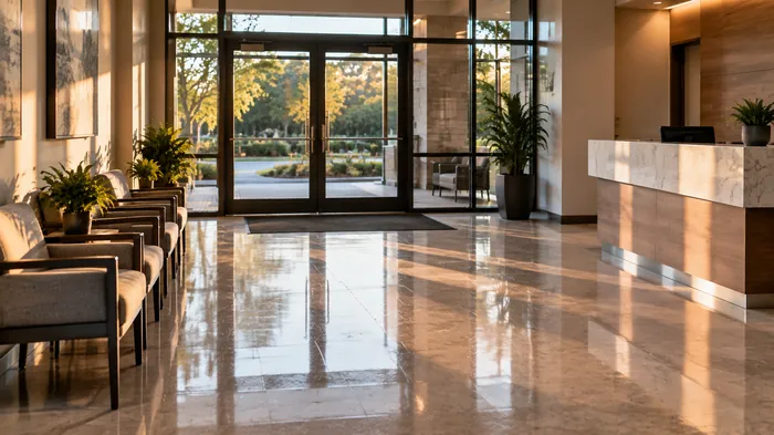 Commercial building serviced by Serenity Cleaning